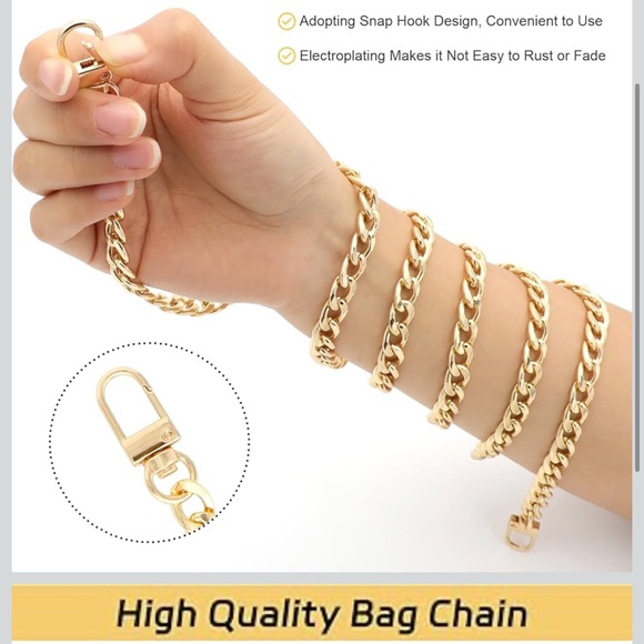 Handbags - Gold Bag Chain Strap - High Quality Replacement Strap